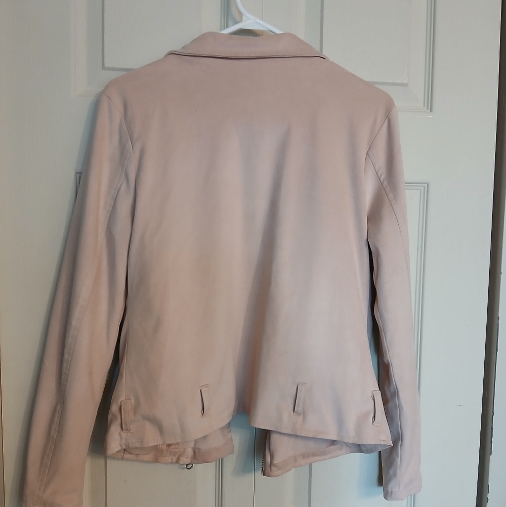 Bluenotes Soft Pink Zip Up Soft Bomber Type Jacket, Size Medium (M) - Picture 6 of 8